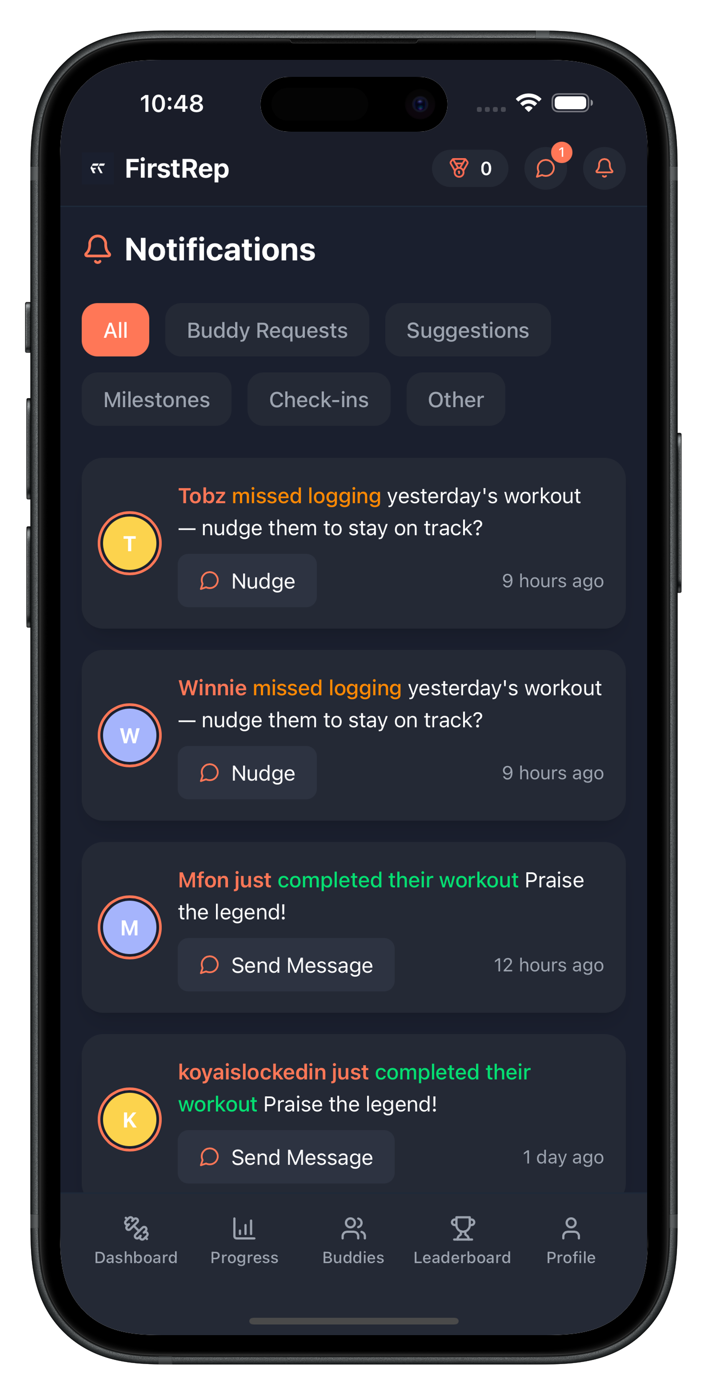 Notifications Page